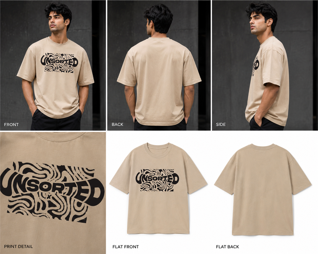 UNSORTED GENZ DESIGN PRINTED OVERSIZE TSHIRT