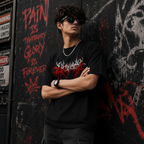 GOTHIC GENZ DESIGN PRINTED OVERSIZE TSHIRT