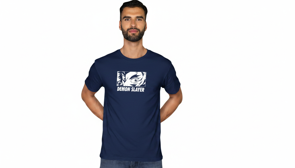 DEMON SLAYER PRINTED NAVYBLUE TSHIRT