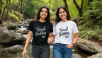 TRAVEL BUDDIES WOMENS PRINTED BLACK TSHIRT