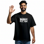 BRONX MENS PRINTED BLACK TSHIRT (Regular Fit)