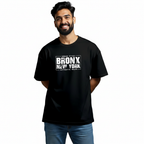 BRONX MENS PRINTED BLACK TSHIRT (Regular Fit)