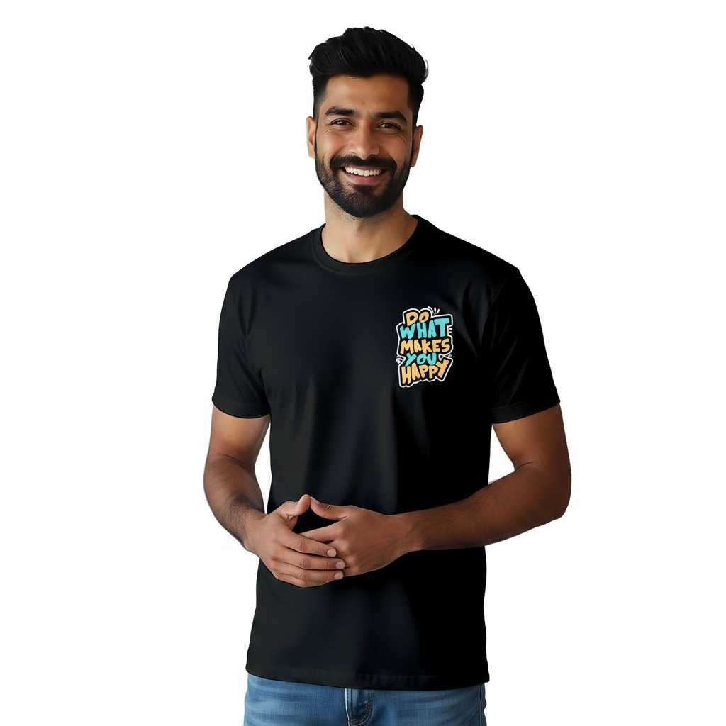 DO WHAT MAKES YOU HAPPY DESIGN PRINTED TSHIRT