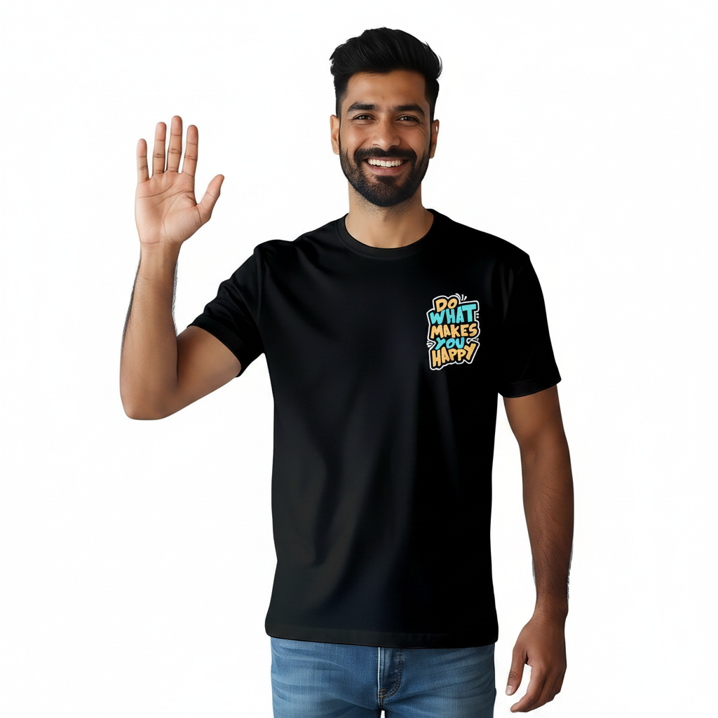 DO WHAT MAKES YOU HAPPY DESIGN PRINTED TSHIRT