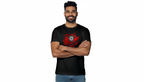 REACTOR CHEST PRINTED BLACK TSHIRT