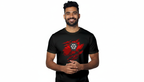 REACTOR CHEST PRINTED BLACK TSHIRT