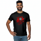 REACTOR CHEST PRINTED BLACK TSHIRT