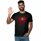 REACTOR CHEST PRINTED BLACK TSHIRT