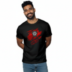 REACTOR CHEST PRINTED BLACK TSHIRT