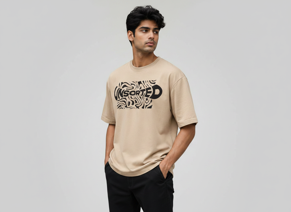 UNSORTED GENZ DESIGN PRINTED OVERSIZE TSHIRT