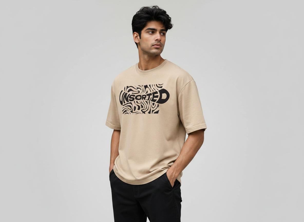 UNSORTED GENZ DESIGN PRINTED OVERSIZE TSHIRT