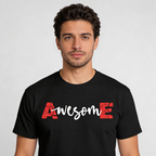 DUM Studio “Awesome” Graphic T-Shirt – Black Streetwear Edition