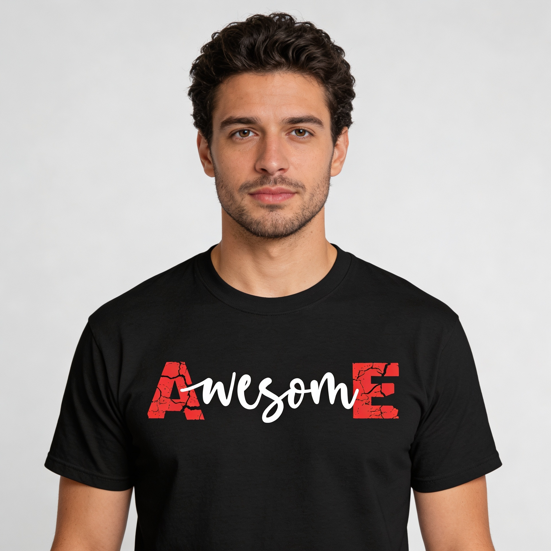 DUM Studio “Awesome” Graphic T-Shirt – Black Streetwear Edition