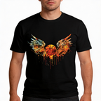 DUM Studio Winged Basketball Graphic T-Shirt – Black Street Edition