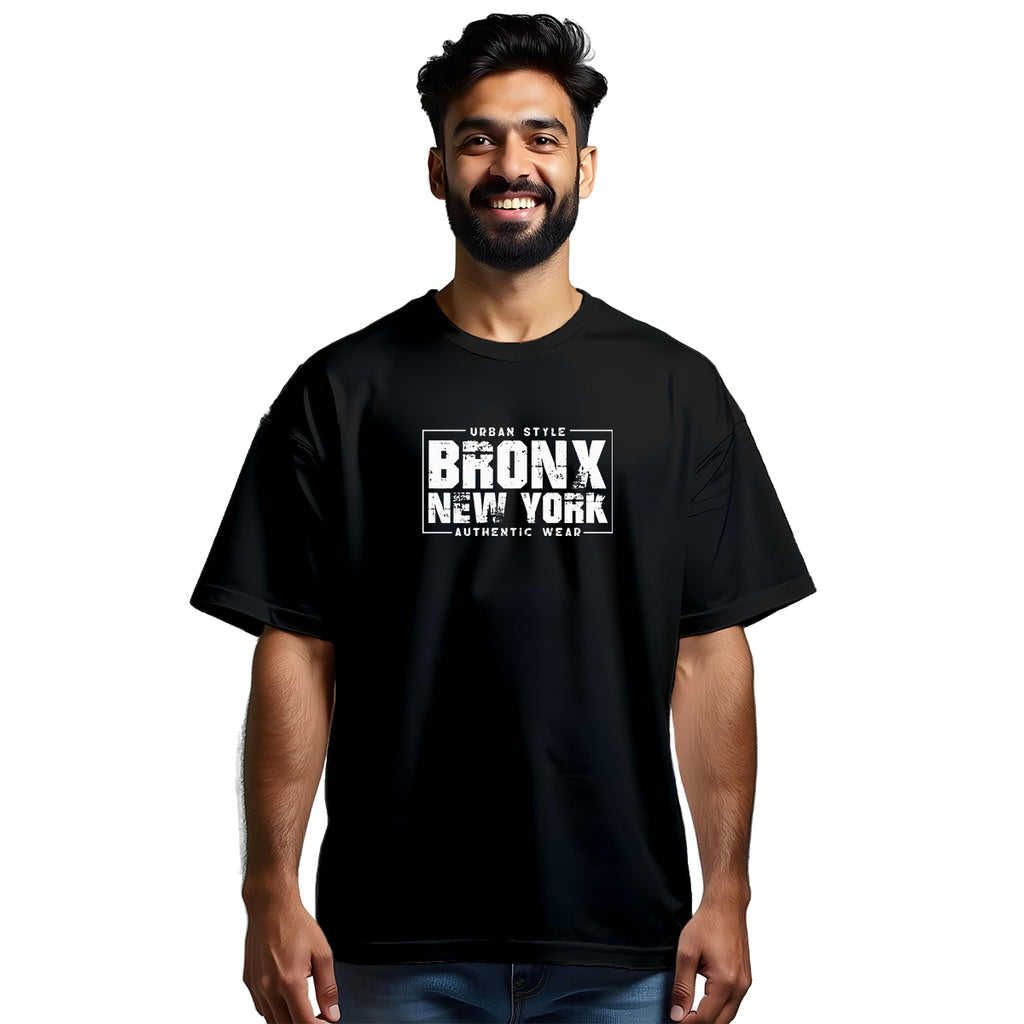 Oversized BRONX BLACK TSHIRT - DUM